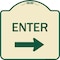 Signmission Parking Lot Enter Right Arrow Heavy-Gauge Aluminum Architectural Sign, 18" x 18", TG-1818-23426 A-DES-TG-1818-23426 - alternate 1